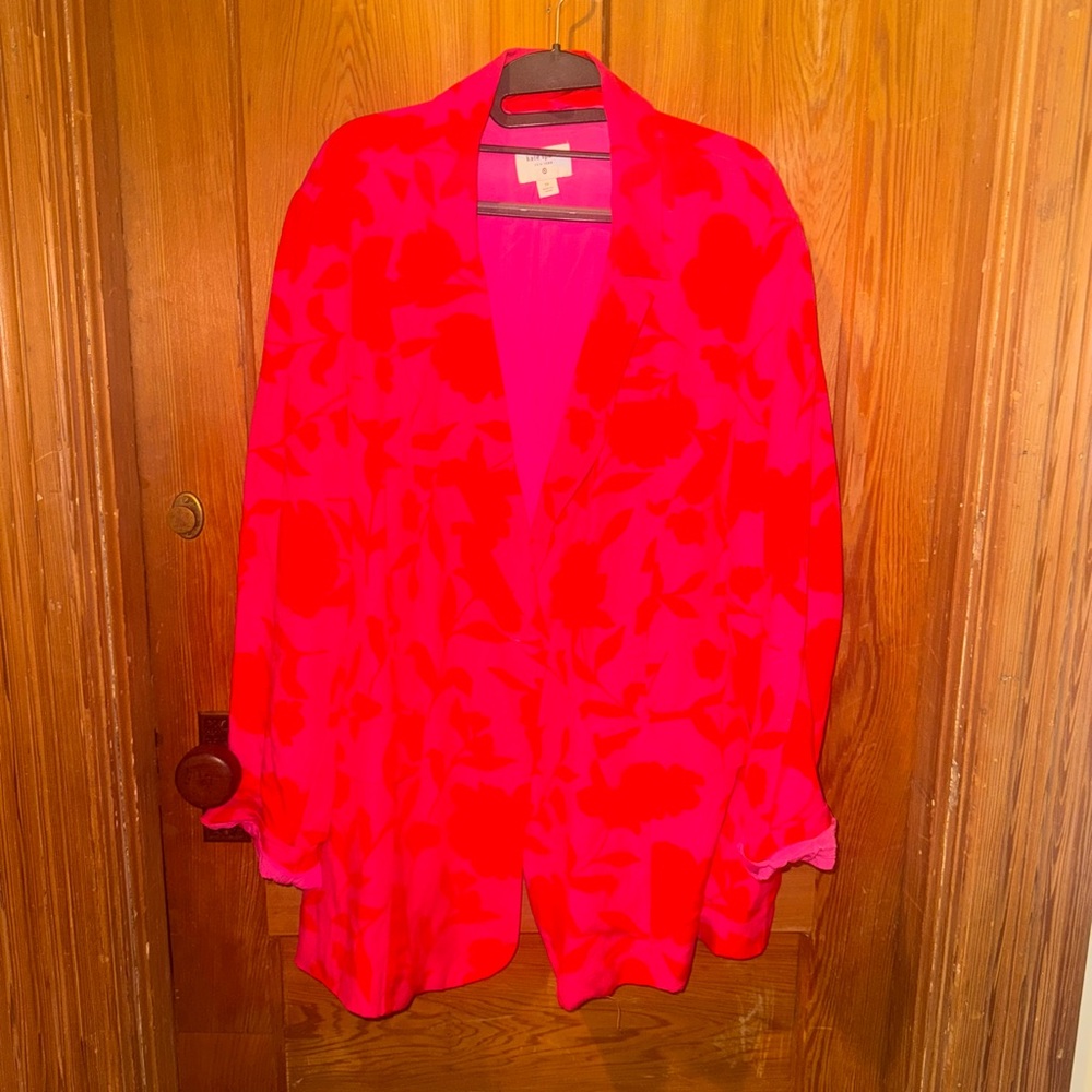 Vibrant Kate Spade for Target Red and Pink Floral Blazer
